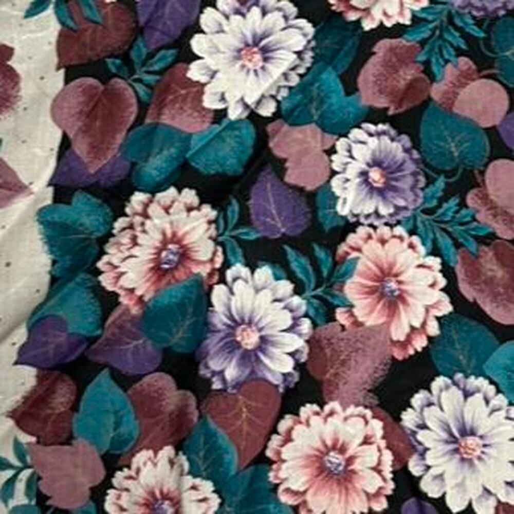Nazarene Gabrielli small vintage Italian silk square scarf jewel floral pattern - Picture 3 of 3